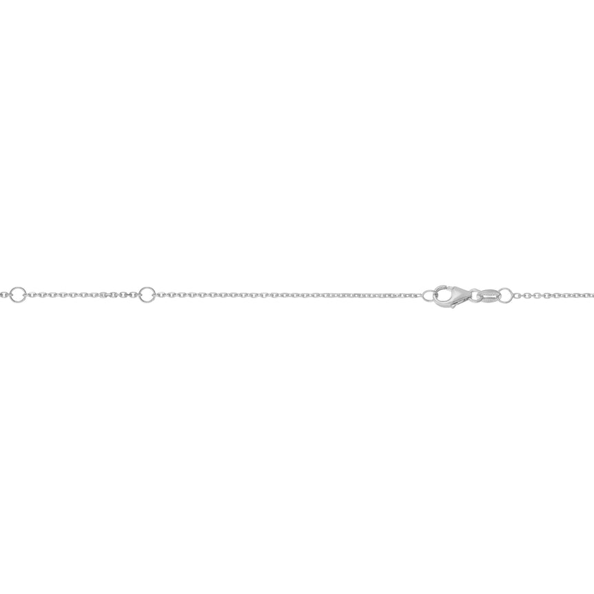 Silver 1.2mm Extendable Cable Chain-White | Spring Ring