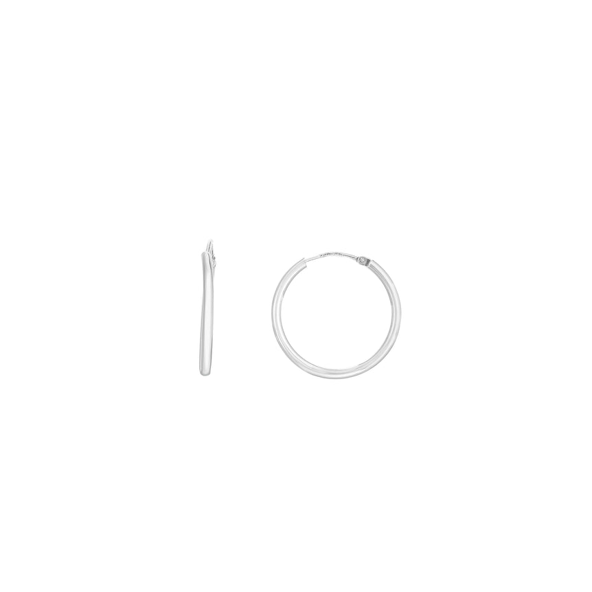 Silver 20mm Endless Hoops-White | Endless