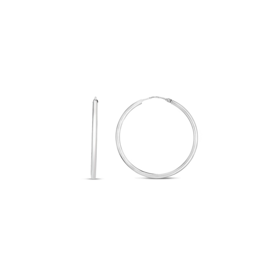 Silver 3mm Endless Hoops-White | Endless
