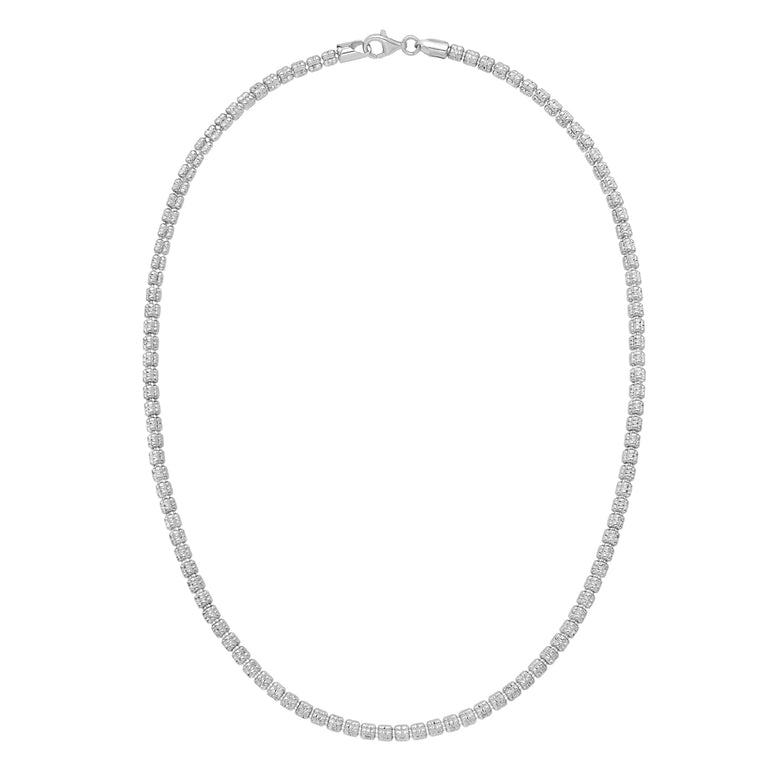 Silver 3.8mm Ice Chain-White | Lobster