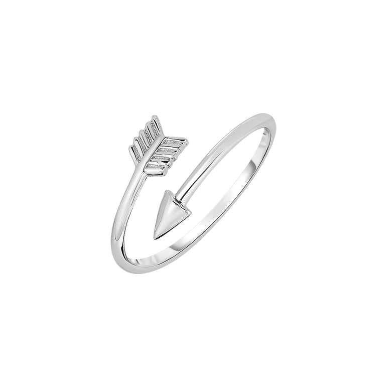 Silver Arrow Ring-White
