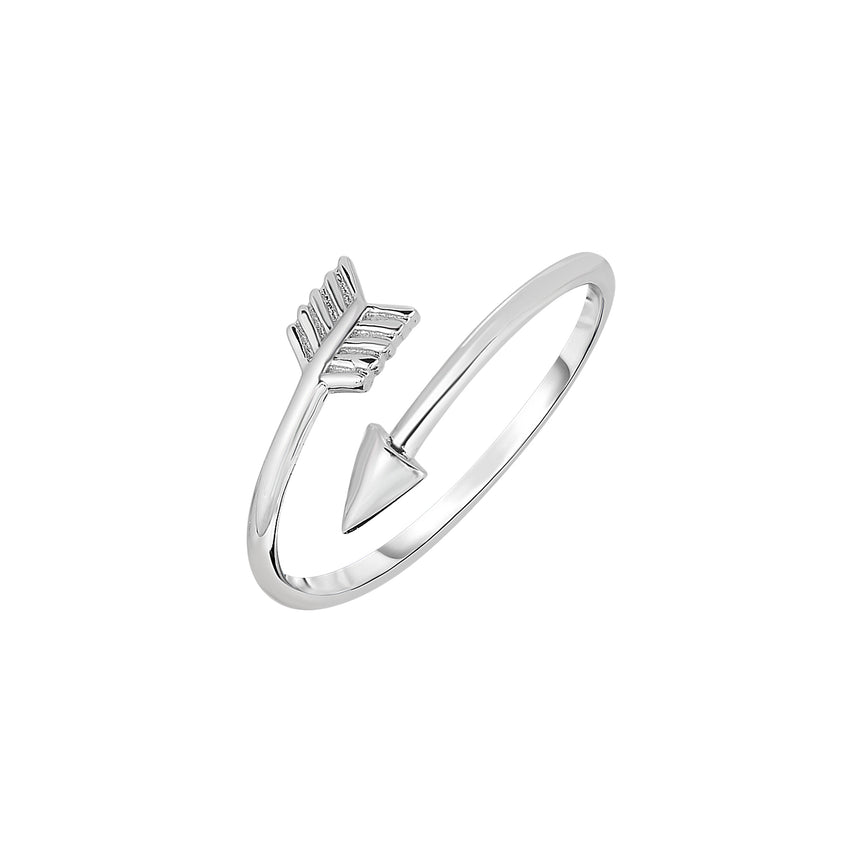 Silver Arrow Ring-White