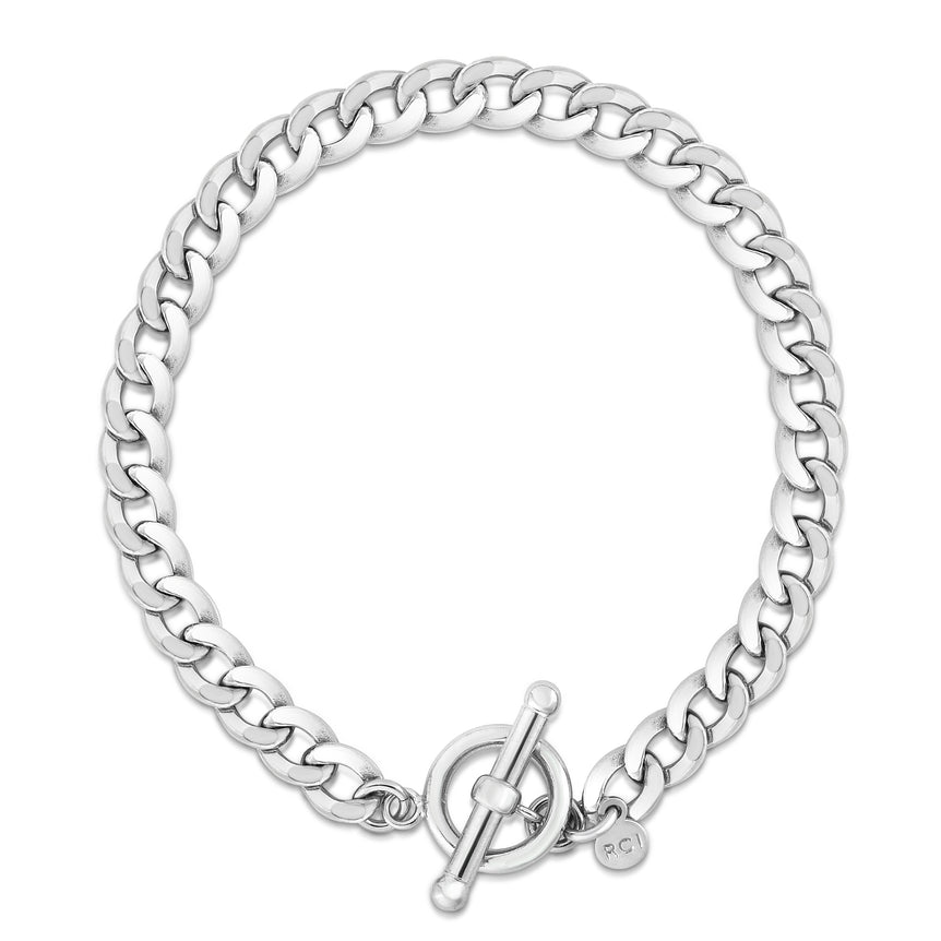 Silver La Gourmette Toggle Necklace-White | Toggle