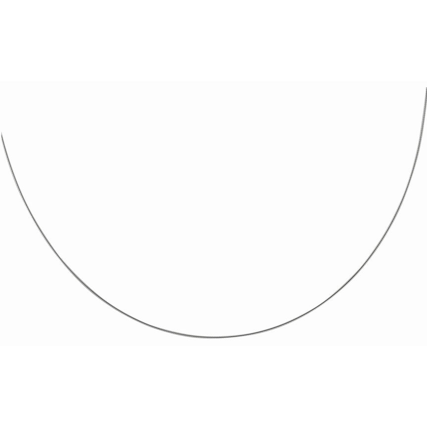 Silver 1.55mm Round Omega Chain-White | Lobster