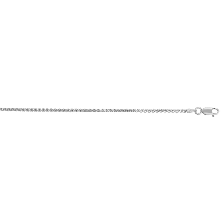 Silver 1.9mm Wheat Chain -White | Lobster
