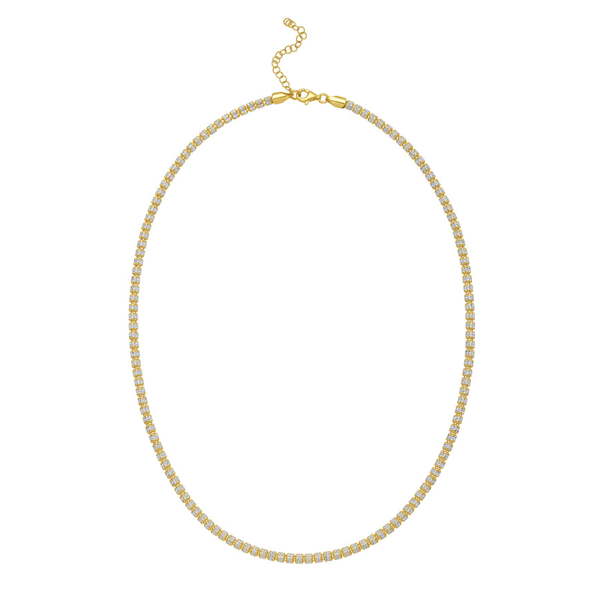 Gold Over Silver 3.8mm Ice Chain-Yellow | Lobster