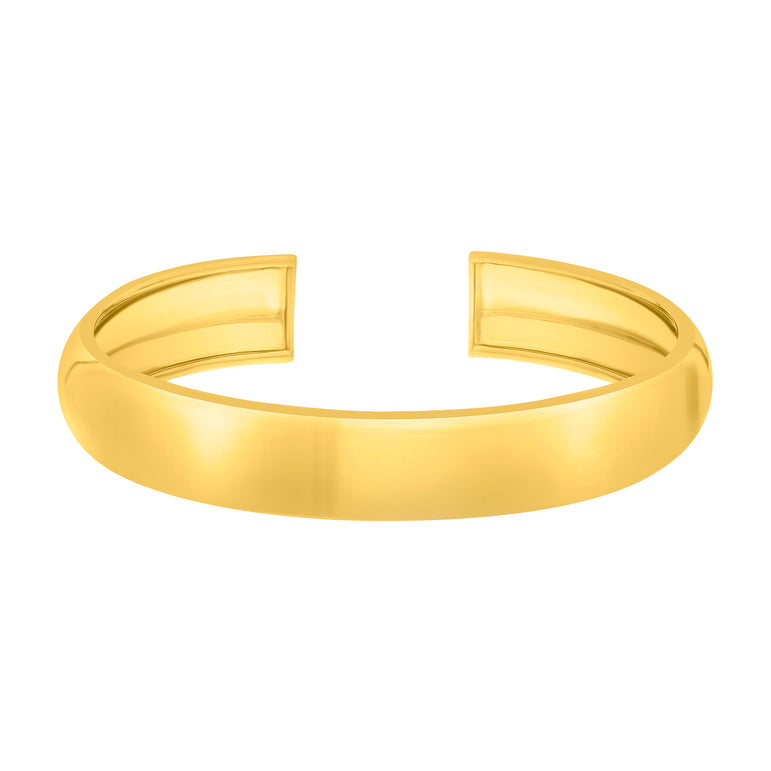 Silver Plated Classic Cuff-Yellow (Gold Plated)