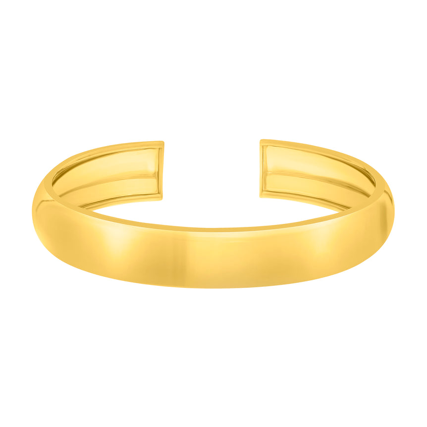 Silver Plated Classic Cuff-Yellow (Gold Plated)