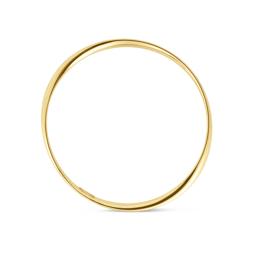 Silver Plated Slip on Bangle-Yellow (Gold Plated)