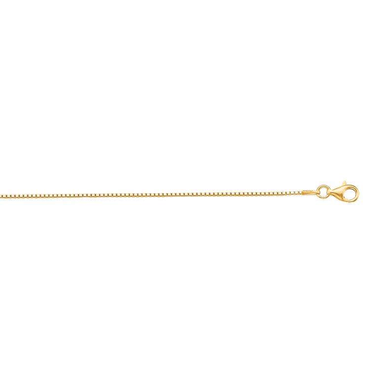 Silver 1.1mm Yellow Classic Box Chain -Yellow | Lobster