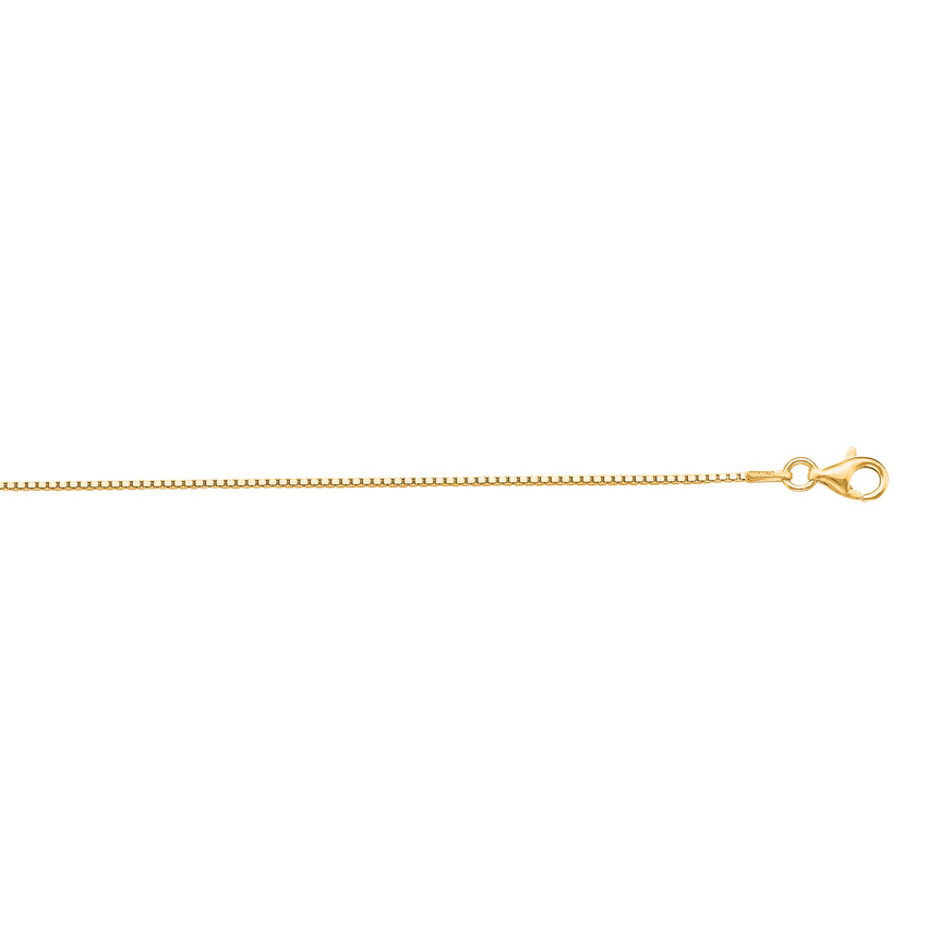 Silver 1.1mm Yellow Classic Box Chain -Yellow | Lobster