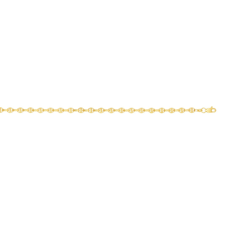 14K Gold 4.5mm Lite Anchor Chain-Yellow | Lobster