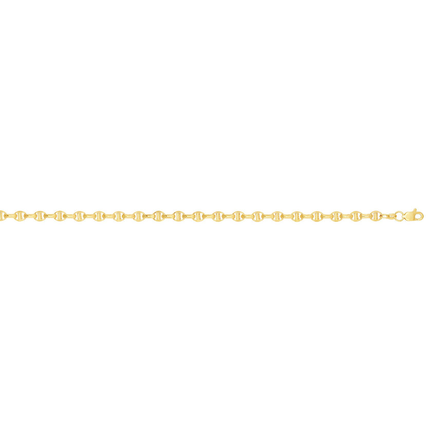 14K Gold 4.5mm Lite Anchor Chain-Yellow | Lobster