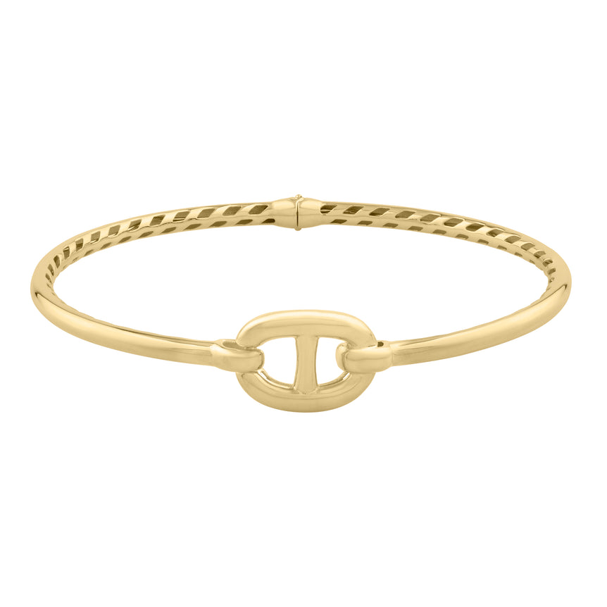 14K Puff Mariner Link Bangle-Yellow | Snap