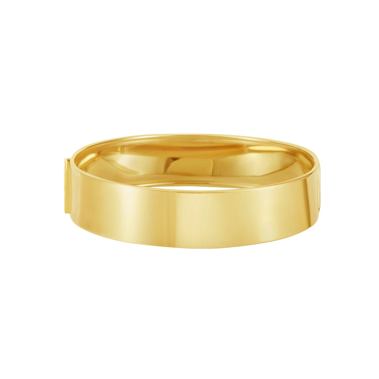 14K Gold Classic Designer Medium Width Bracelet-Yellow | Box