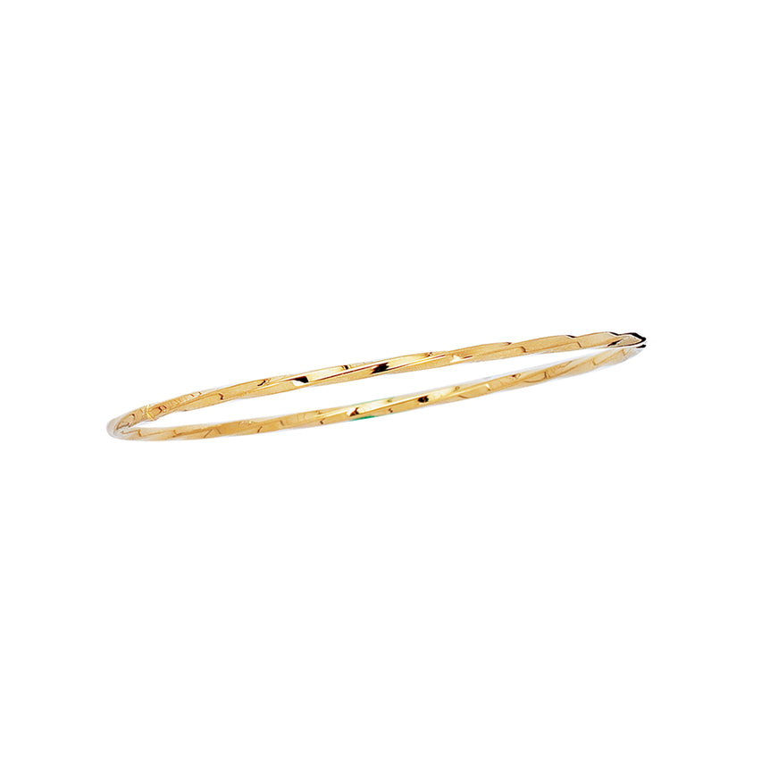 14K Gold Twist Bangle-Yellow