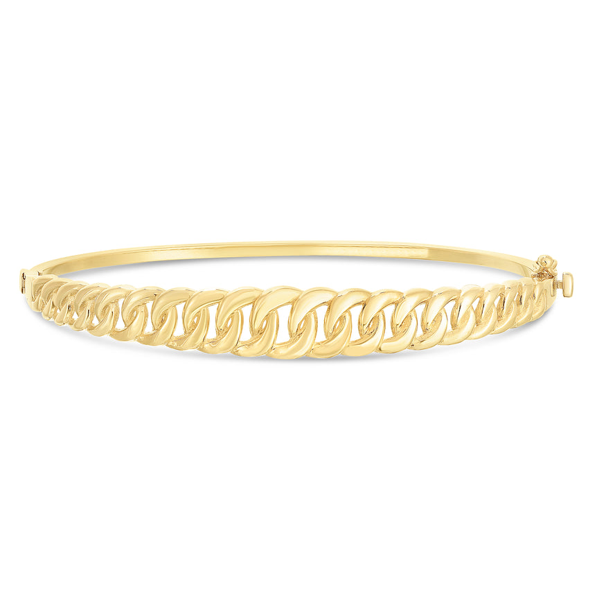 14K Curb Chain Bangle-Yellow | Figure 8