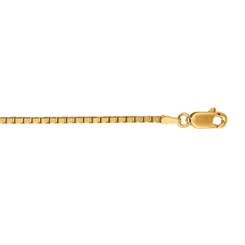14K Gold 1.7mm Classic Box Chain-Yellow | Lobster