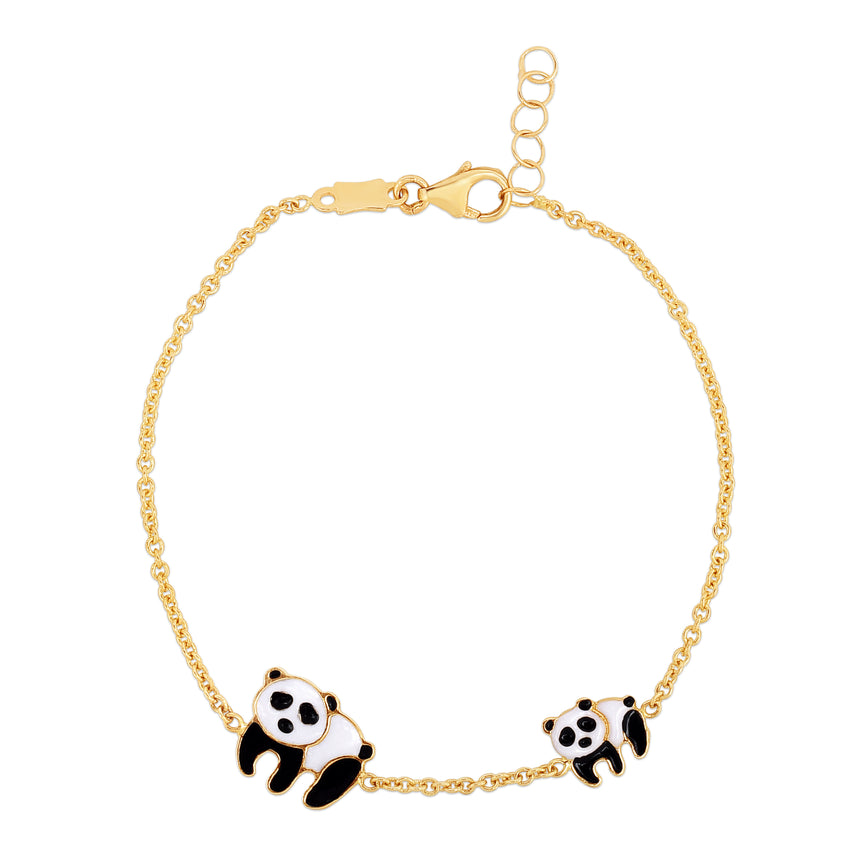 14K Gold Angel and Bead Bracelet-Yellow | Lobster