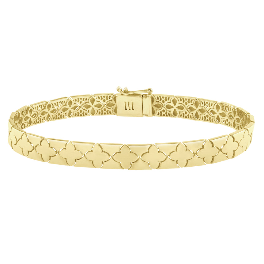 14K Clover Bracelet-Yellow | Box with Figure 8