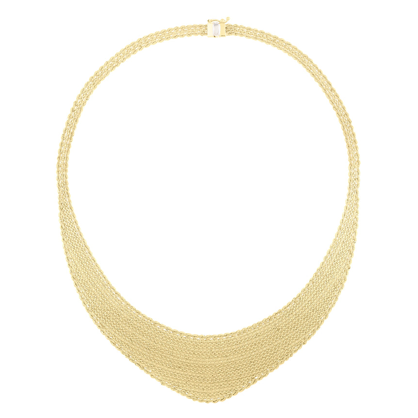 14K Cleopatra Necklace-Yellow | Box with 1-Side Push