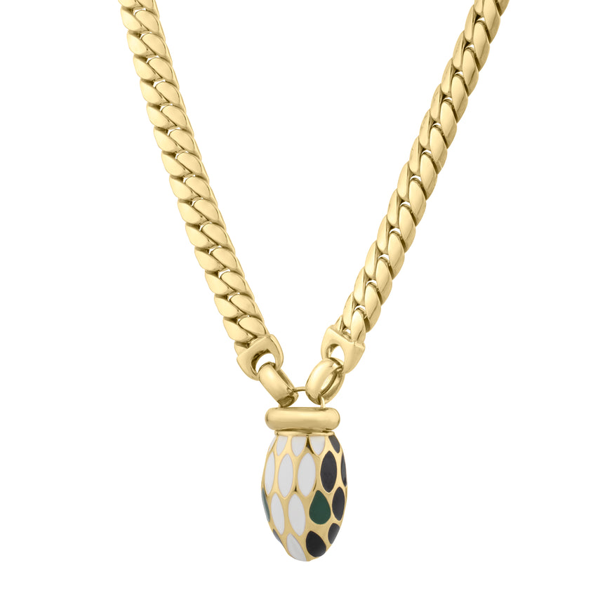 14K Le Serpent Curb Link Necklace-Yellow | Fancy