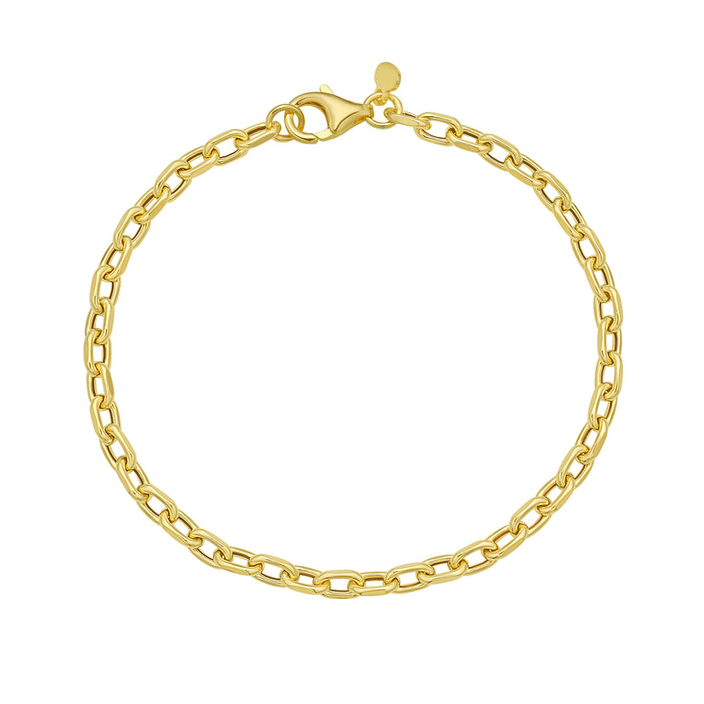 14K Charm Links Chain-Yellow | Lobster