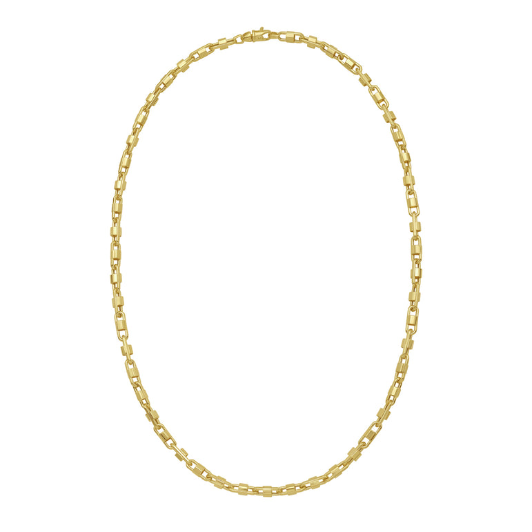14K Gold Square Byzantine Bracelet-Tri-color | Lobster