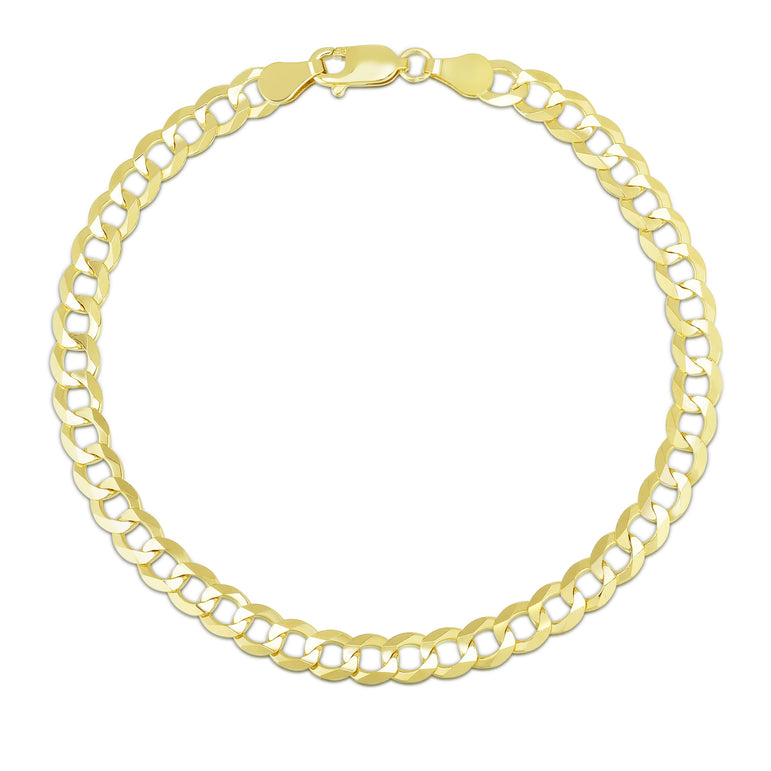 14K Gold 4.7mm Comfort Curb Chain -Yellow | Lobster