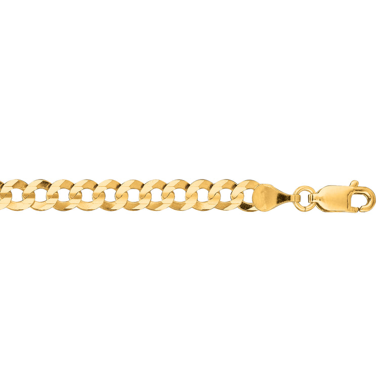 14K Gold 4.7mm Comfort Curb Chain -Yellow | Lobster