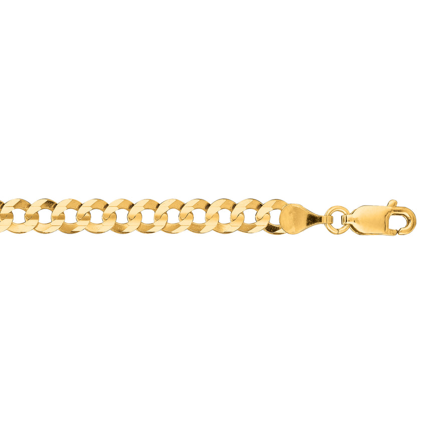14K Gold 4.7mm Comfort Curb Chain -Yellow | Lobster