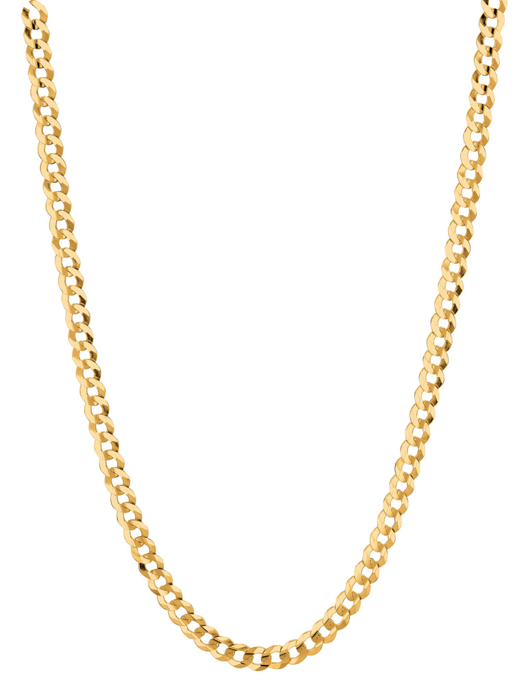 14K Gold 4.7mm Comfort Curb Chain -Yellow | Lobster