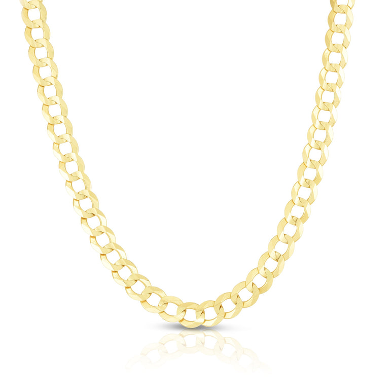 14K Gold 5.7mm Comfort Curb Chain -Yellow | Lobster