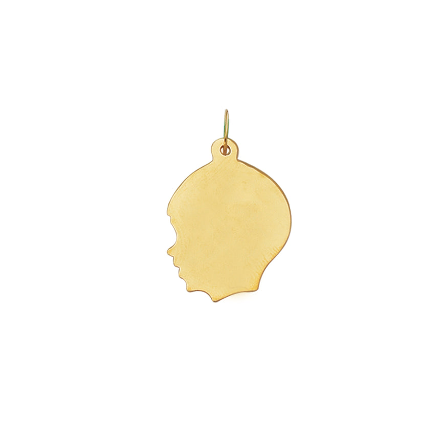 14K Gold Medium Boy Charm-Yellow