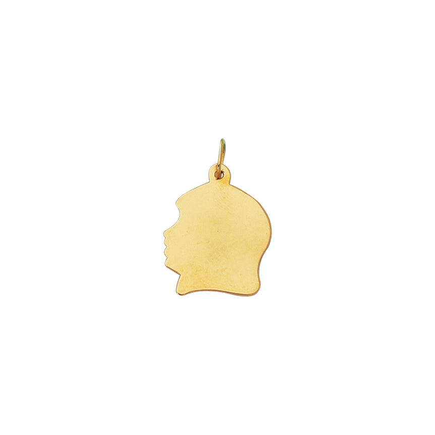 14K Gold Medium Girl Charm-Yellow
