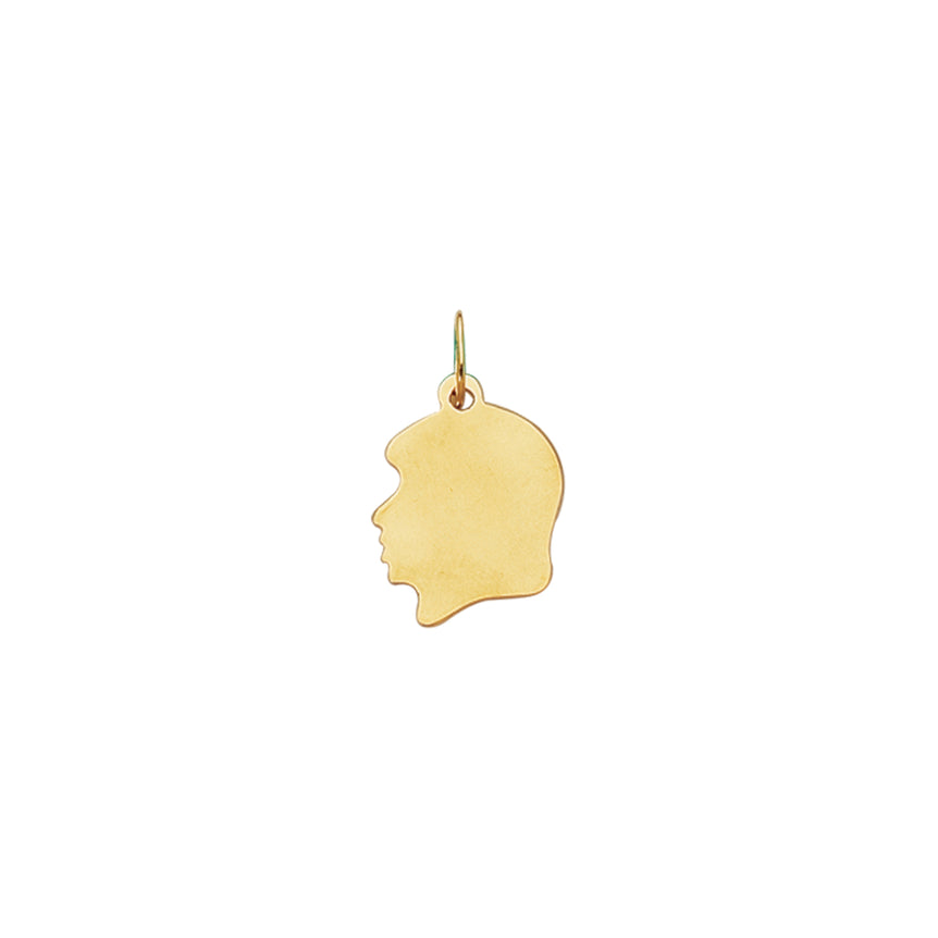 14K Gold Small Girl Charm-Yellow