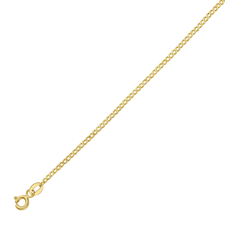 14K Gold 1.8mm Comfort Curb Chain-Yellow | Spring Ring