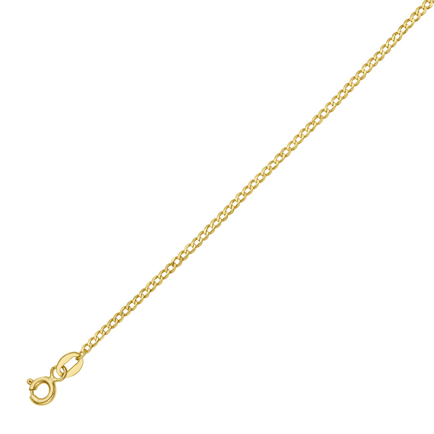 14K Gold 1.8mm Comfort Curb Chain-Yellow | Spring Ring