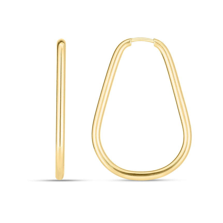 14K Endless Pear Hoop Earring-Yellow | Endless