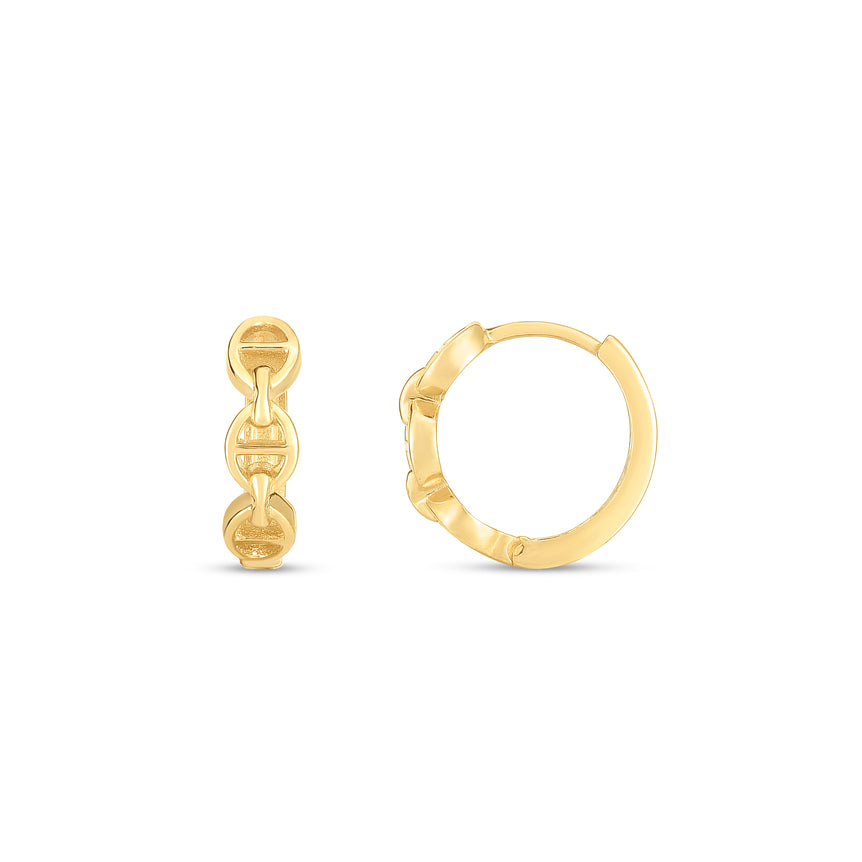 14K  Oval Mariner Huggies-Yellow | Snap