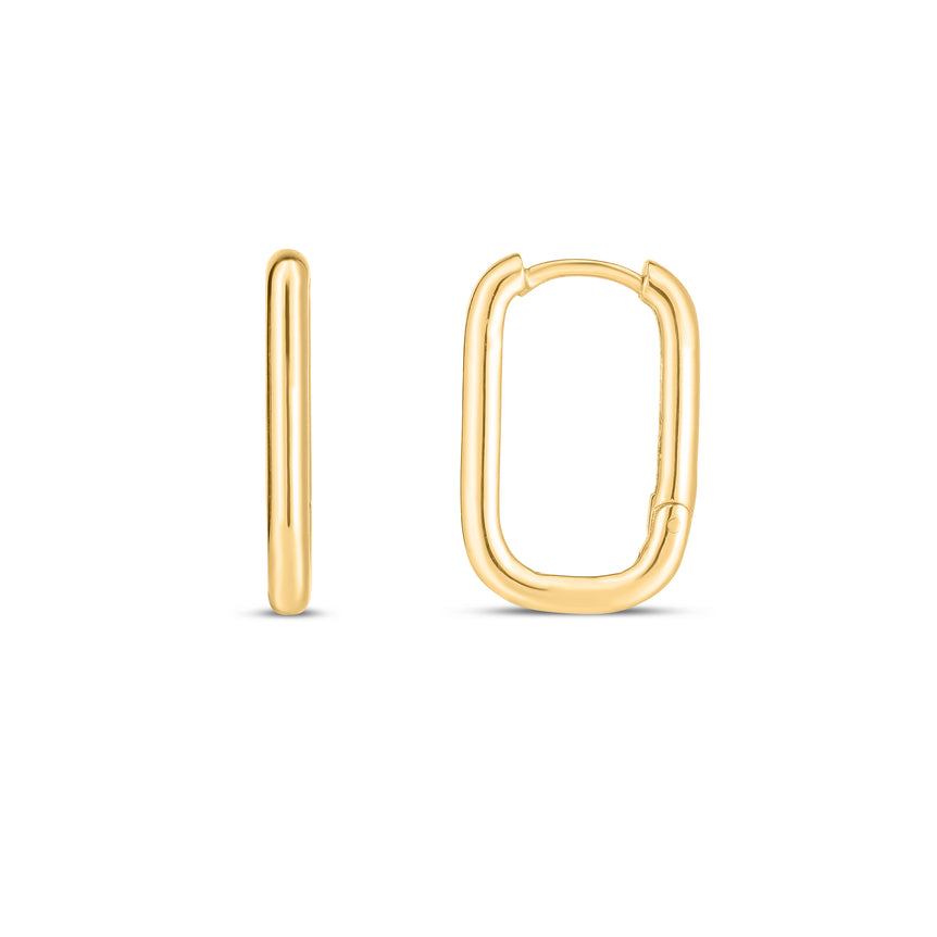 14K Large Paperclip Huggies-Yellow | Snap