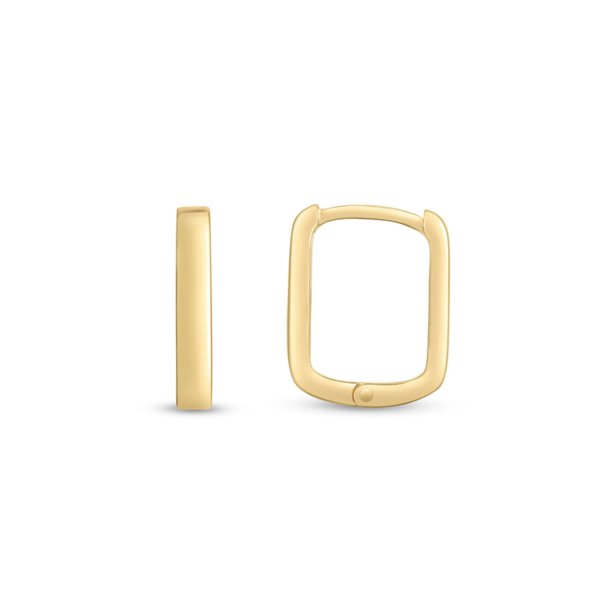 14K Small Square Huggie Hoops-Yellow | Snap