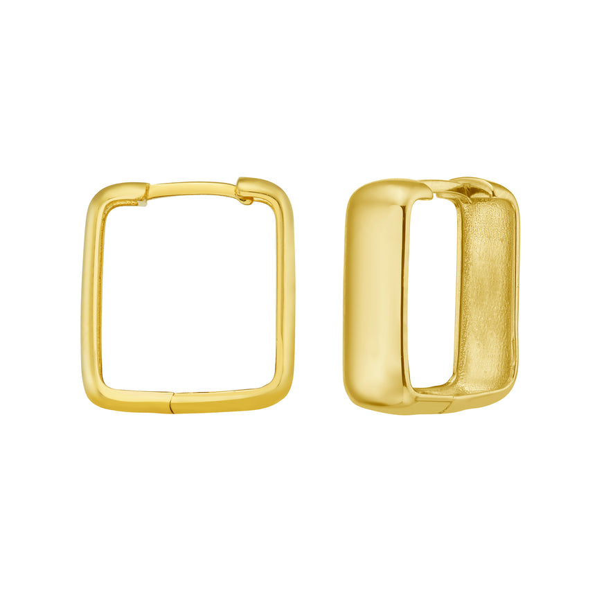 14K Square Hoops-Yellow | Snap