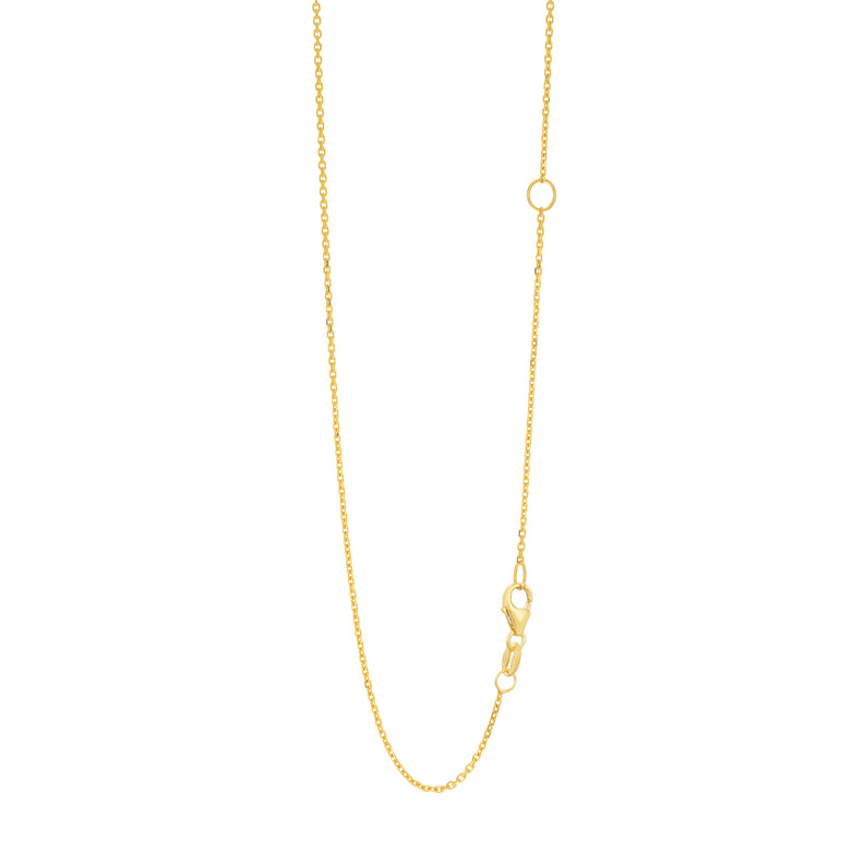 14K Gold 1.1mm Extendable Chain -Yellow | Lobster