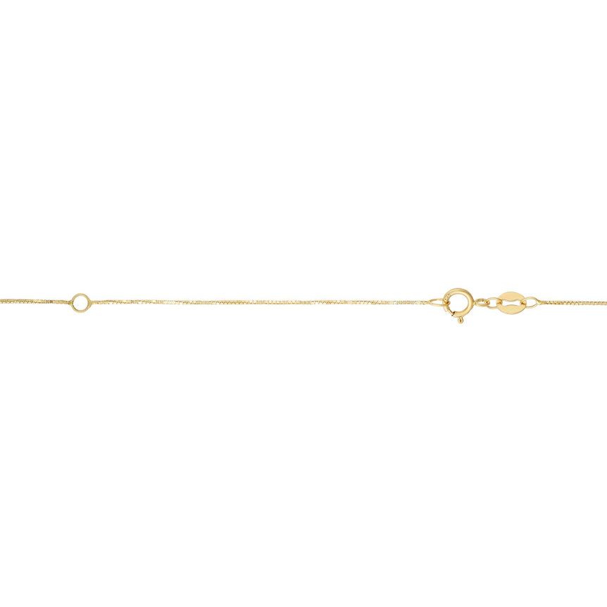 14K Gold 0.51mm Double Extendable Box Chain-Yellow | Lobster