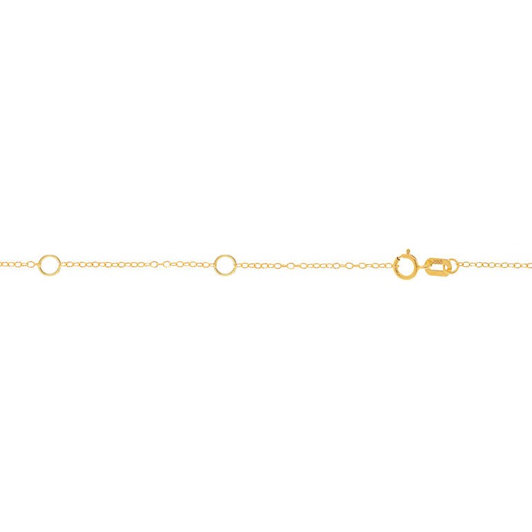 14K Gold 1.3mm Double Extendable Piatto Chain-Yellow | Spring Ring