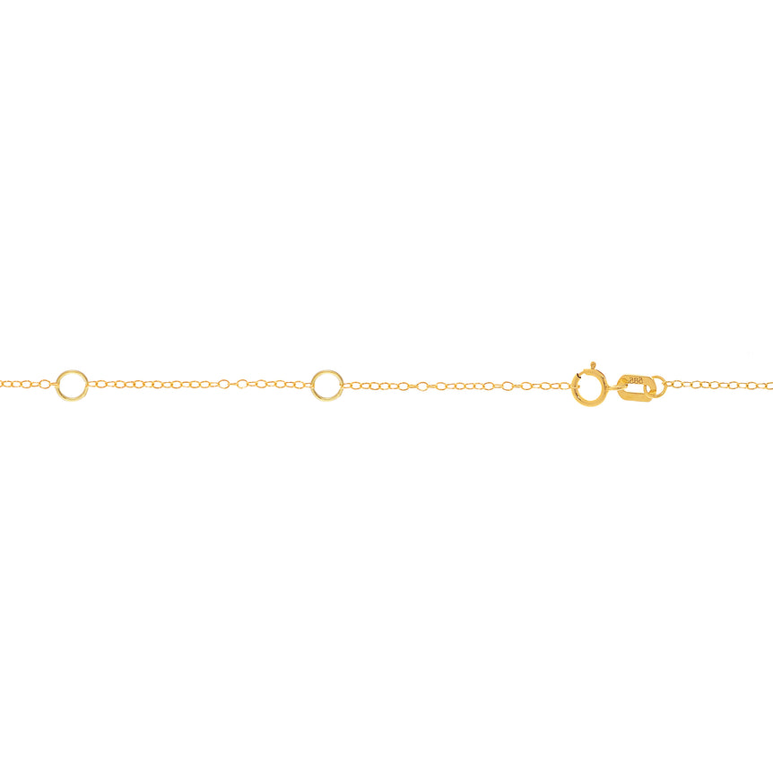 14K Gold 1.3mm Double Extendable Piatto Chain-Yellow | Spring Ring