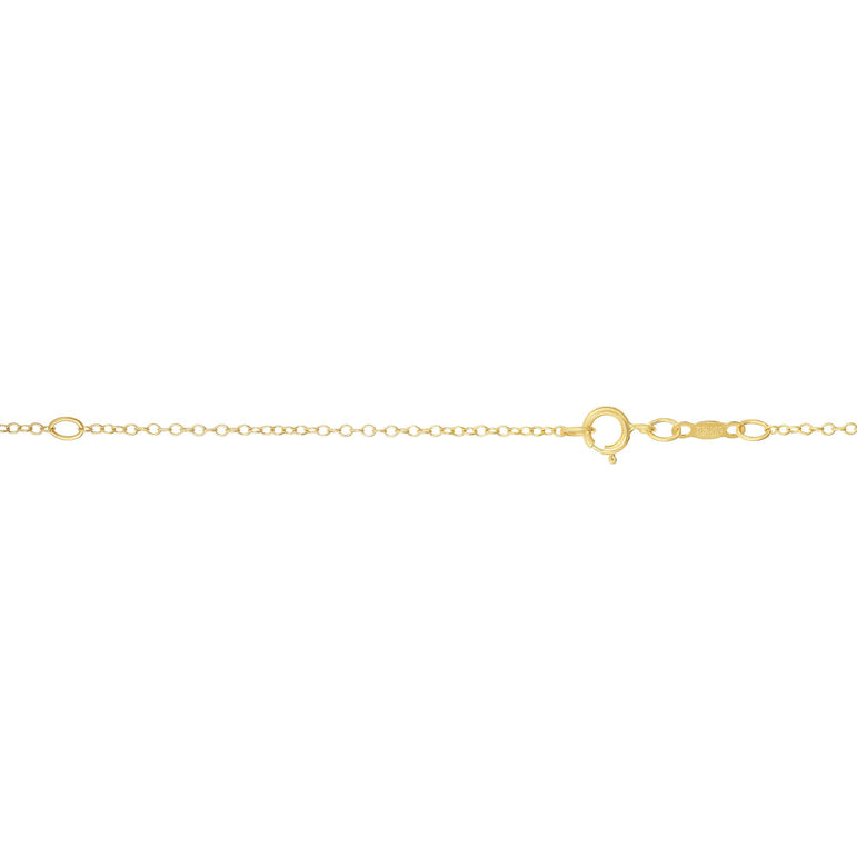 14K Gold 1.3mm Extendable Chain-Yellow | Spring Ring
