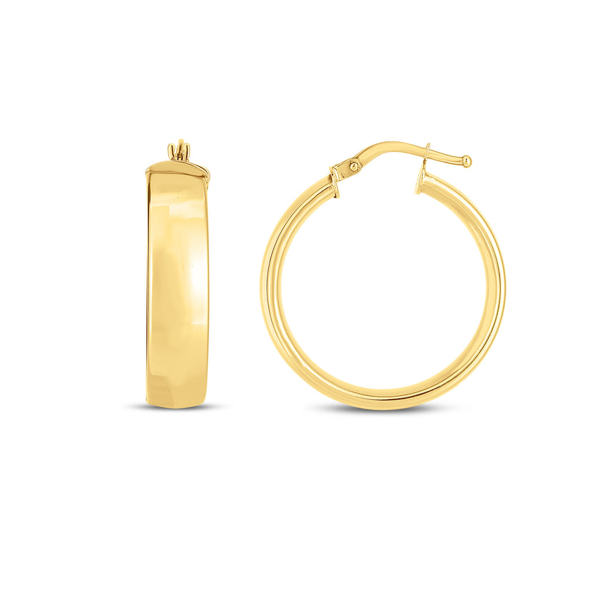 14K 25mm Wedding Band Hoops-Yellow | Hinged