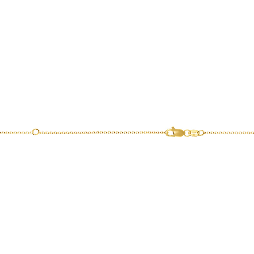 14K Gold 1.1mm Extendable Chain-Yellow | Pear Shaped Lobster